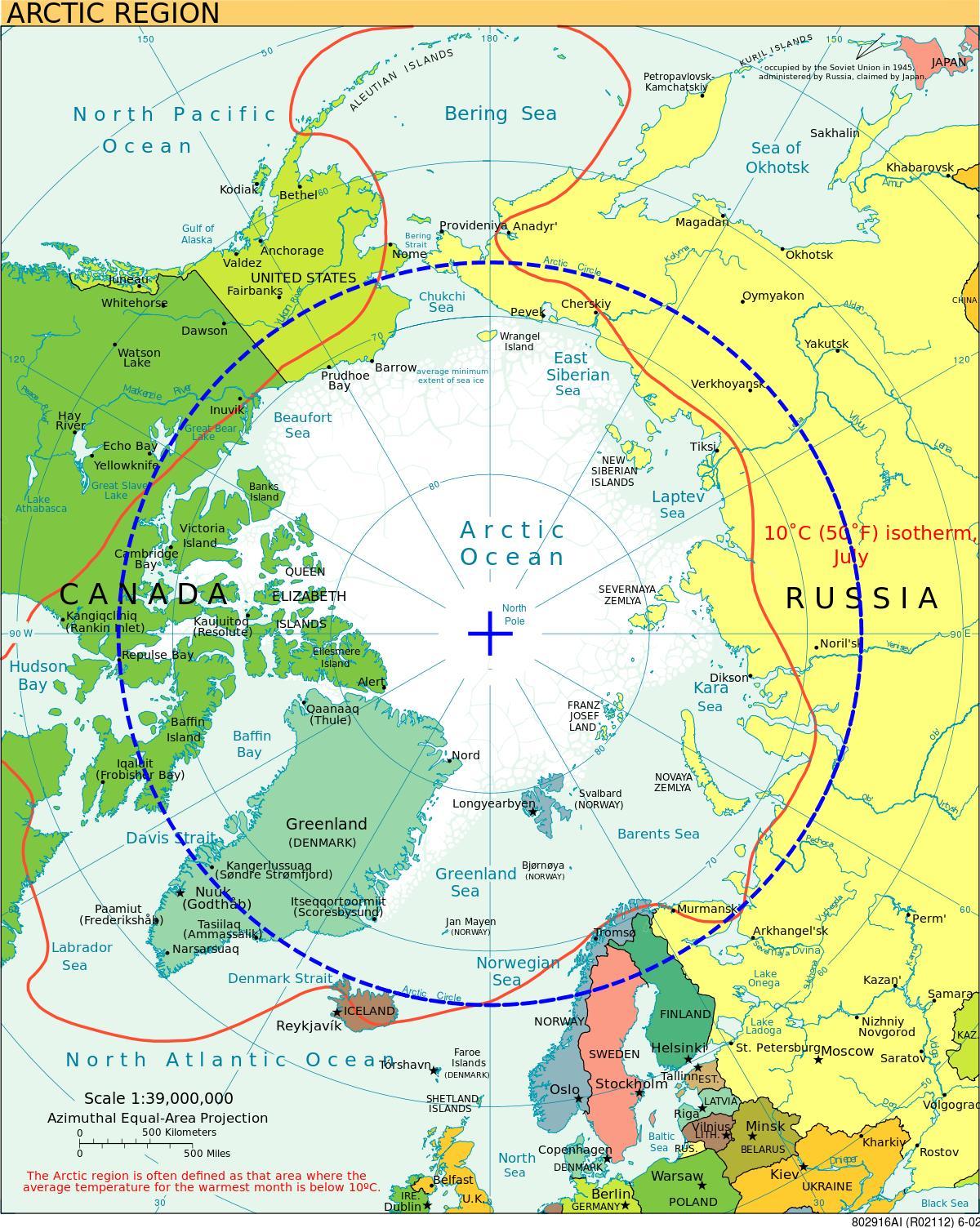 арктическая Նորվեգիա քարտեզի վրա