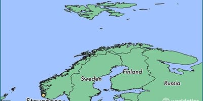 Քարտեզ stavanger Նորվեգիա